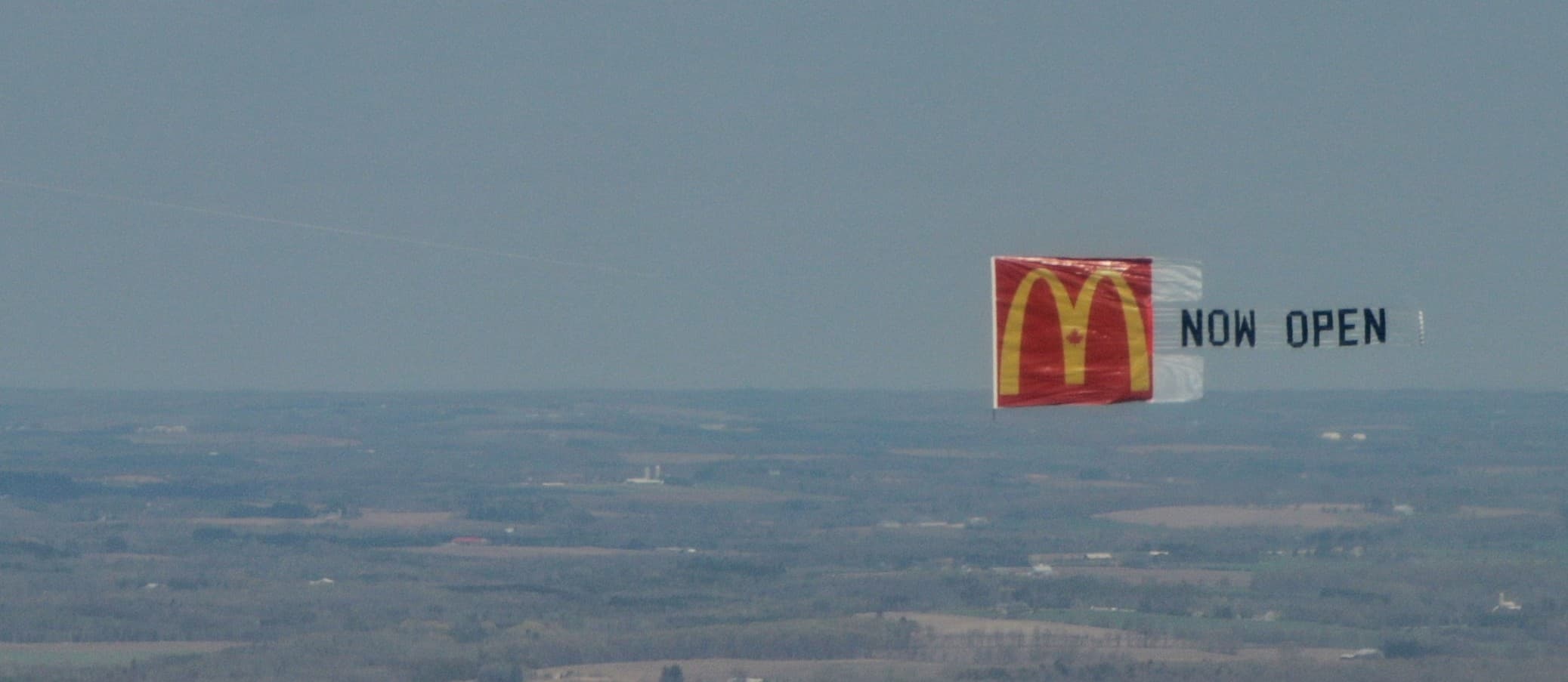 Combo banner towed by aircraft over Southern Ontario
