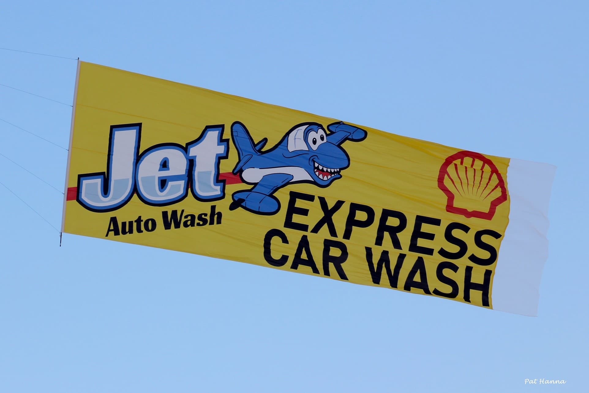 Full-colour billboard banner towed behind aircraft